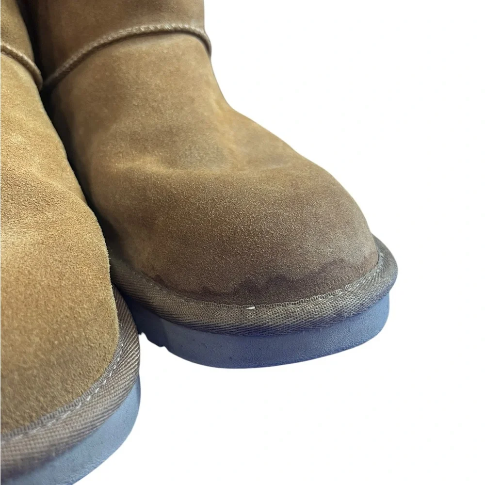 Koolaburra by UGG Victoria Tall Pom Pom Bow Boots Chestnut Suede Women’s 10